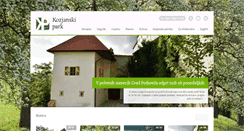 Desktop Screenshot of kozjanski-park.si