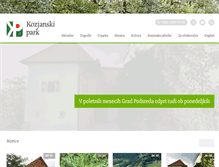 Tablet Screenshot of kozjanski-park.si